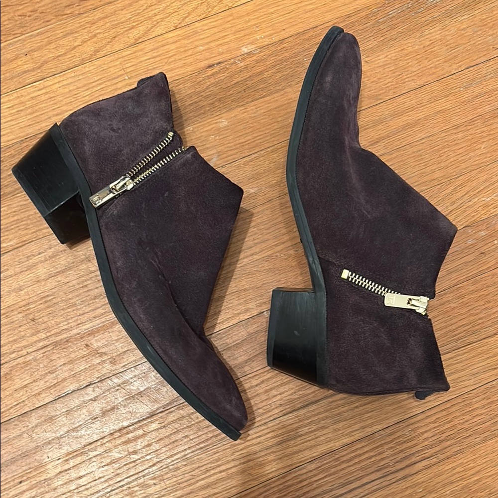 Taryn Rose Purple Ankle Booties Suede